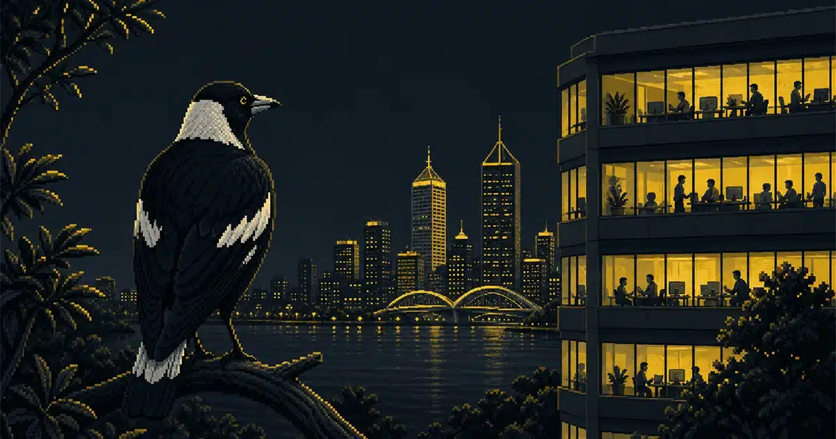 WA magpie guarding a Perth business, local cyber security services