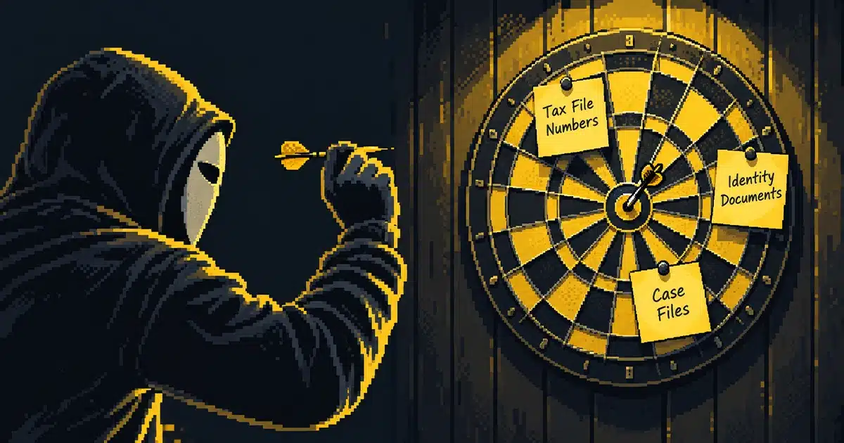 Hacker targeting Perth law and accounting firms, aiming darts at tax file numbers, identity documents and case files